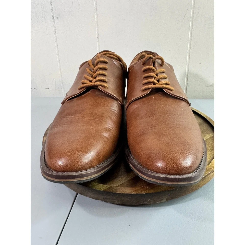 Goodfellow & Co Derby Shoes Men 7 Brown Lace Up Faux Leather Classic Business